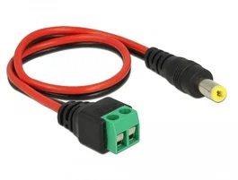 DeLOCK 85713 Cable de transmisión Negro, Rojo 0,3 m Regleta de bornes de 2 pines