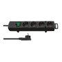 Brennenstuhl Comfort-Line 4 salidas AC con cable plano de 2m Negro