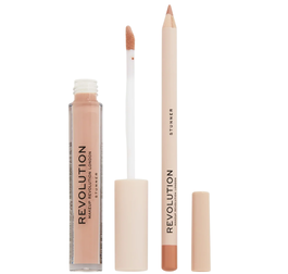 Set Makeup Revolution: Makeup Revolution, Liquid Lipstick, Stunner, 3 ml + Makeup Revolution, Precision, Lip Liner, Stunner, 1 g