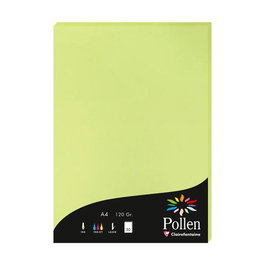 Papel Clairefontaine Pollen A4 120G 50H Verde Yema