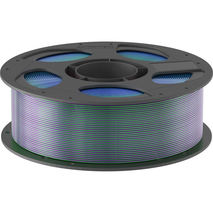 Anycubic PLA Silk Filament Tri-Color Azul, Verde y Púrpura