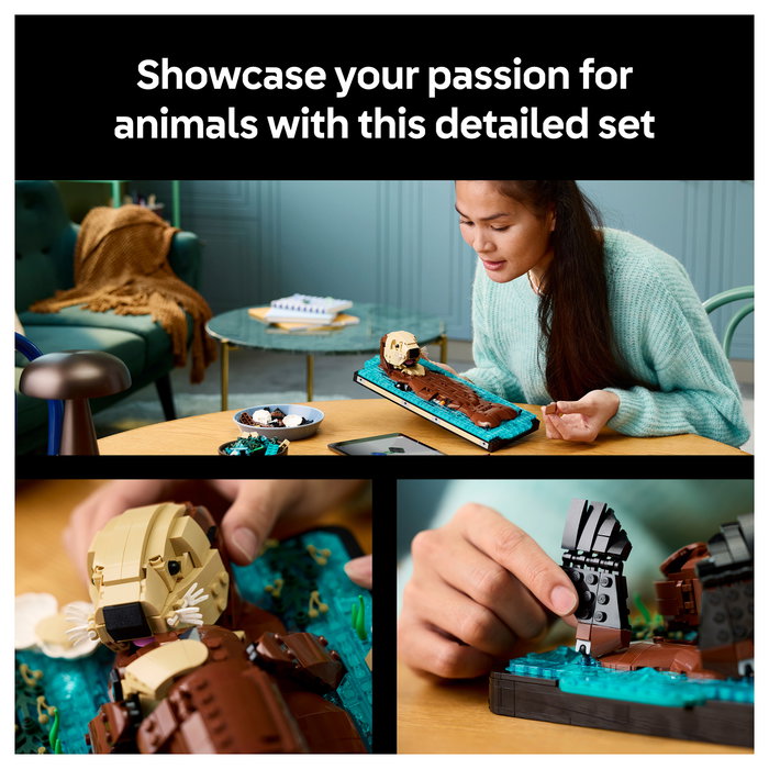 LEGO Ideas Nutrias Marinas a Flote 21366, Modelo de Animales para Adultos