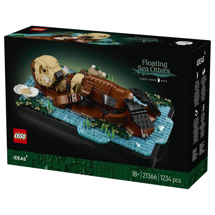 LEGO Ideas Nutrias Marinas a Flote 21366, Modelo de Animales para Adultos