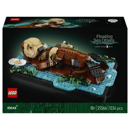 LEGO 21366 Ideas Nutrias Marinas a Flote, Juego de construcción 1234 piezas, Multicolor, 18+ años