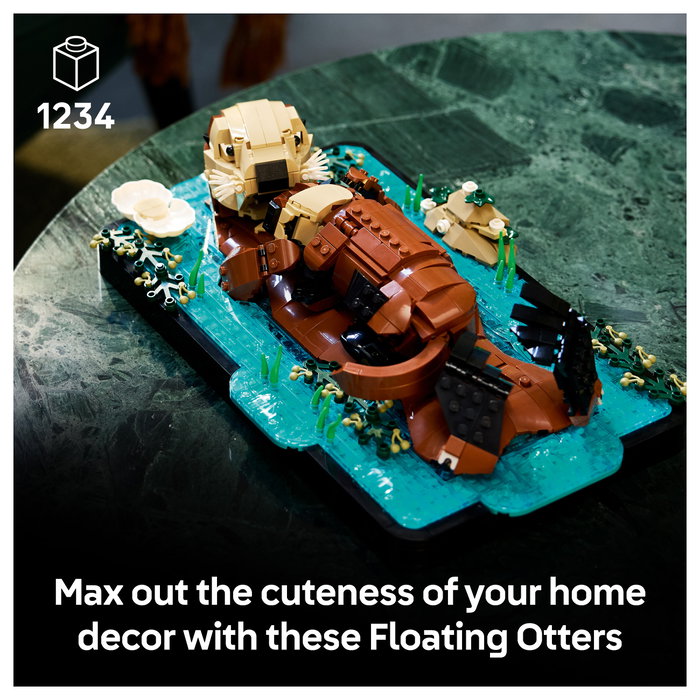 LEGO Ideas Nutrias Marinas a Flote 21366, Modelo de Animales para Adultos