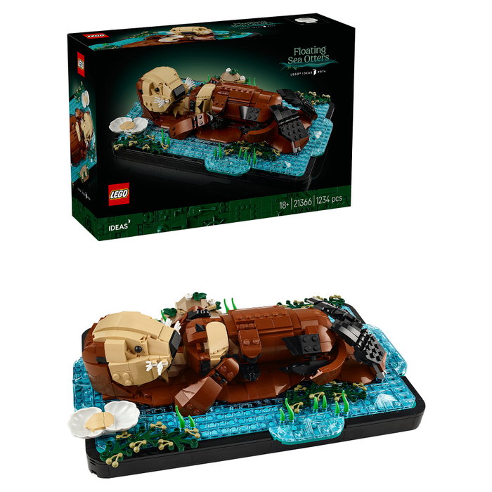 LEGO Ideas Nutrias Marinas a Flote 21366, Modelo de Animales para Adultos