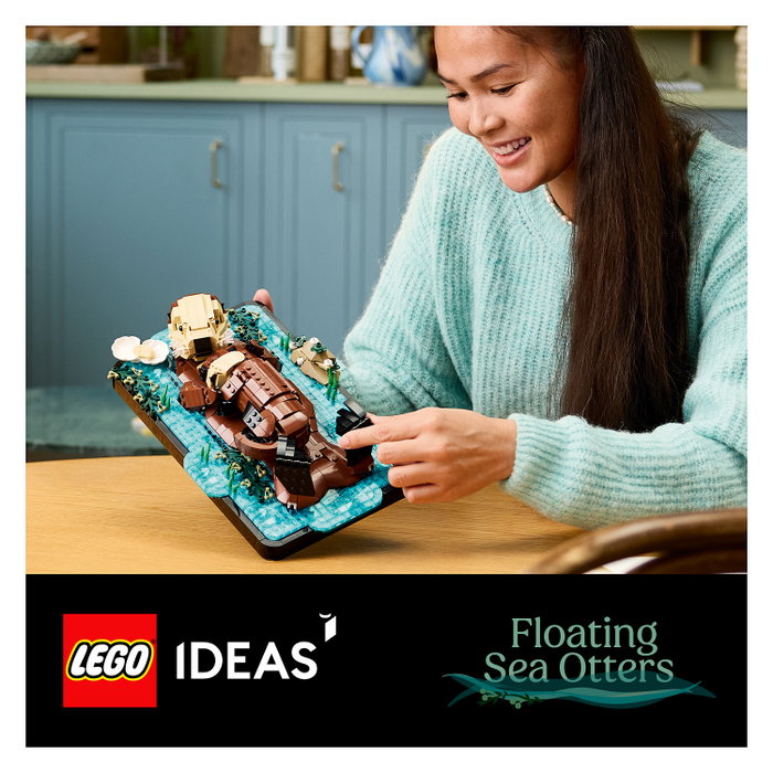 LEGO Ideas Nutrias Marinas a Flote 21366, Modelo de Animales para Adultos