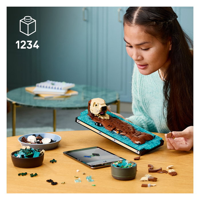 LEGO Ideas Nutrias Marinas a Flote 21366, Modelo de Animales para Adultos