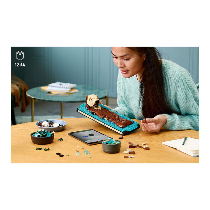 LEGO Ideas Nutrias Marinas a Flote 21366, Modelo de Animales para Adultos