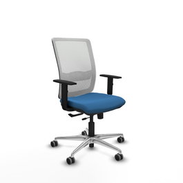 PIQUERAS Y CRESPO Silla de oficina Haches Azul claro y Blanco