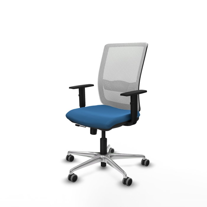 PIQUERAS Y CRESPO Silla de oficina Haches Azul claro y Blanco