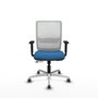 PIQUERAS Y CRESPO Silla de oficina Haches Azul claro y Blanco