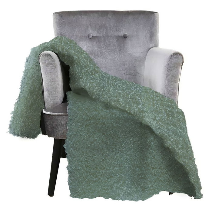 DKD Home Decor Manta Sofa Urban Boucle 2c24 Verde 170 x 130 cm (2 Unidades)