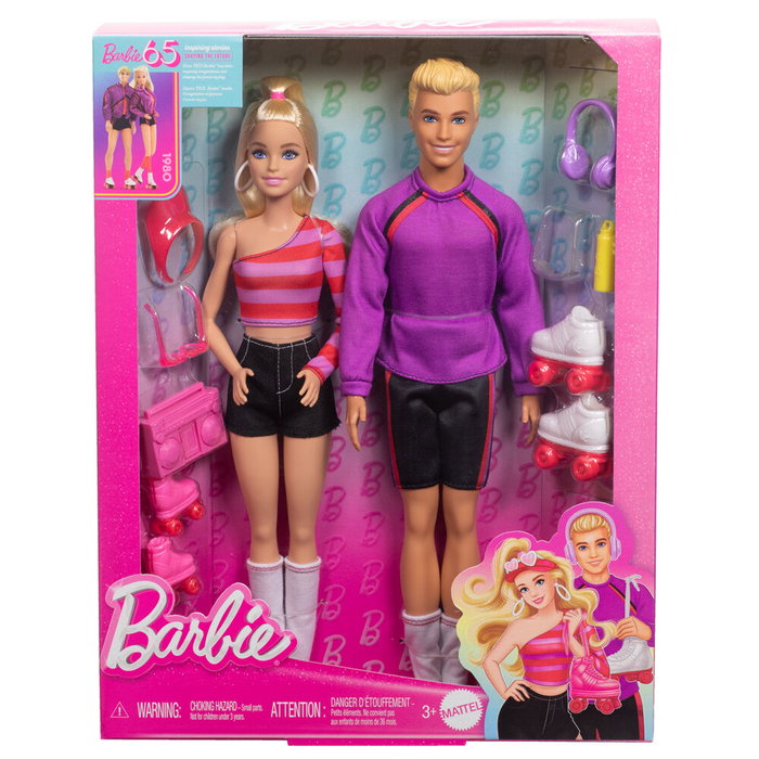 Barbie Muñecos Barbie Y Ken Patinadores Hxk90 Mattel Pack 2