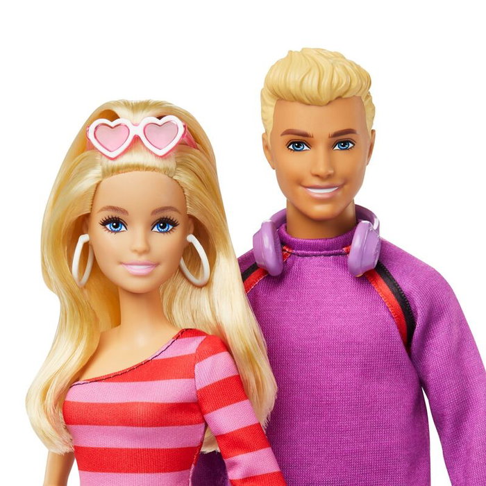 Barbie Muñecos Barbie Y Ken Patinadores Hxk90 Mattel Pack 2