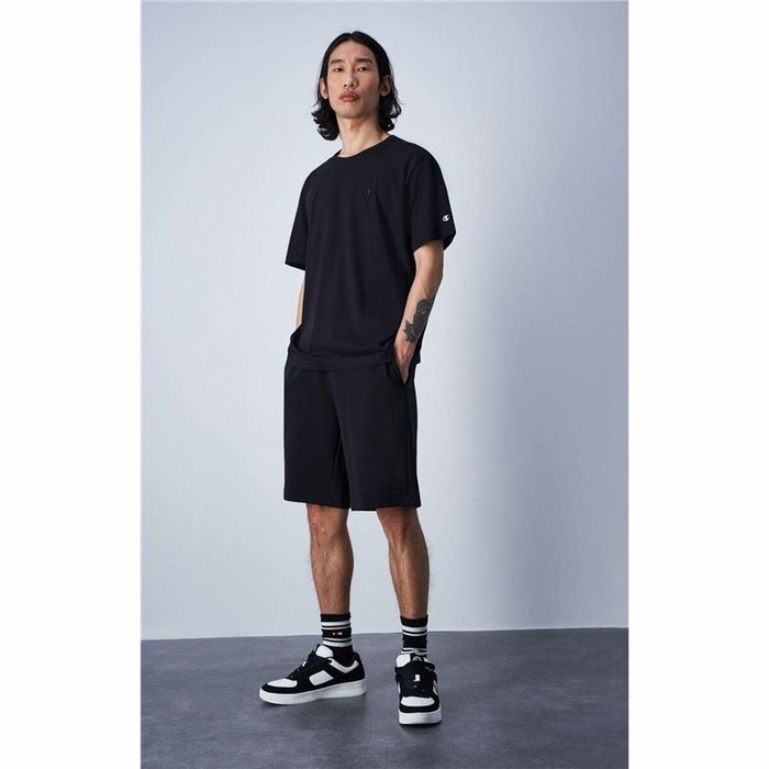 Camiseta de Manga Corta Hombre Champion Crewneck Negro