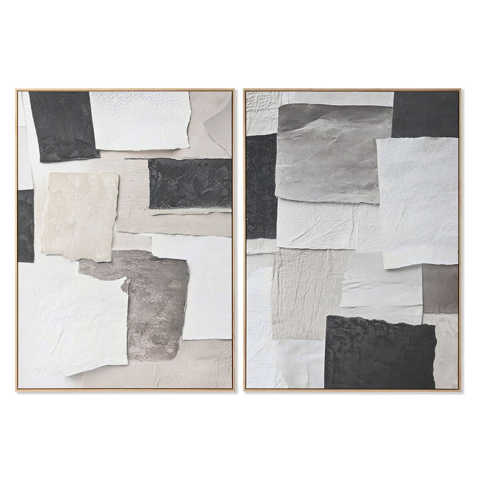 DKD Home Decor Cuadro Abstracto de Madera y Lienzo, Pack de 2 unidades, 102,6x142,6 cm DKD Home Decor Cuadro Abstracto de Madera y Lienzo, Pack de 2 unidades, 102,6x142,6 cm