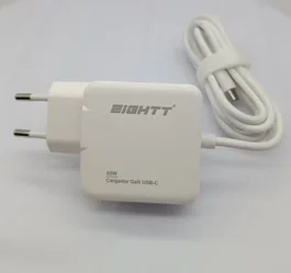 Eightt Cargador Universal Tipo C 65W Fast Charge Gan 5-20V 3.25A para Móvil, Tablet y Portátil
