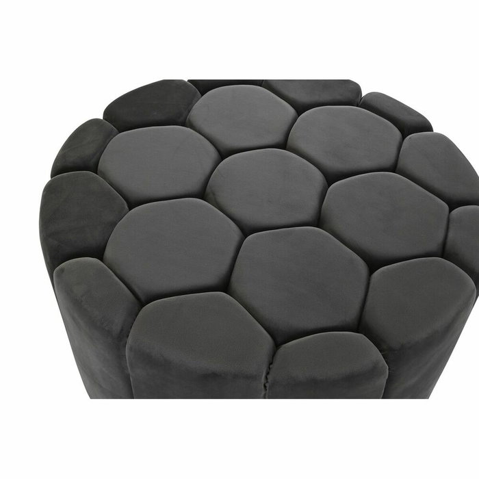 DKD Home Decor Reposapiés de Poliéster y MDF Gris