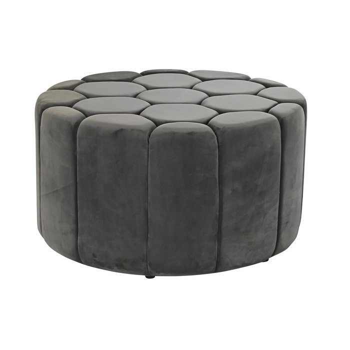 DKD Home Decor Reposapiés de Poliéster y MDF Gris