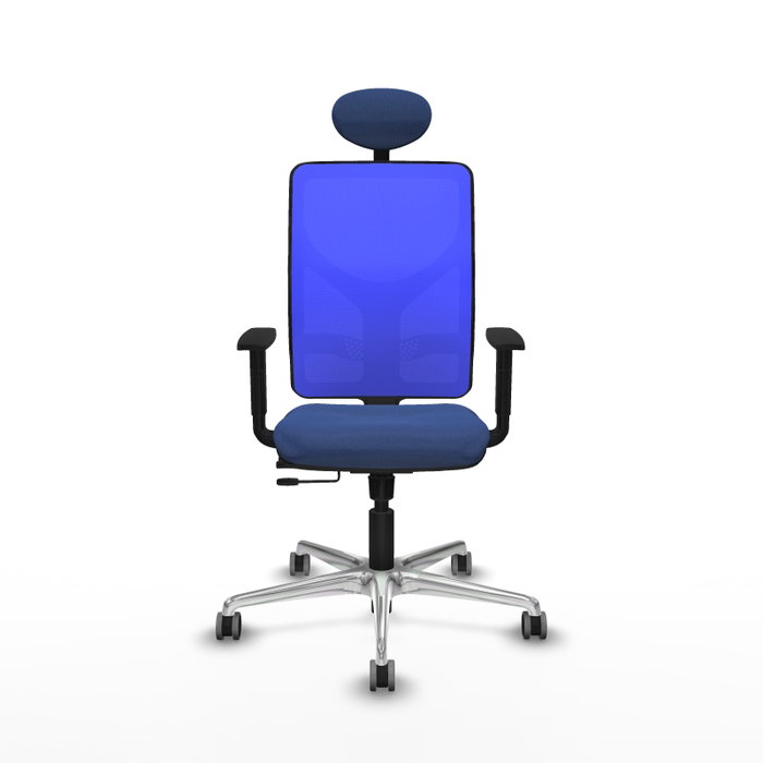 PIQUERAS Y CRESPO Silla de oficina Motilla Azul con mecanismo Sincro/Traslack