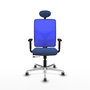 PIQUERAS Y CRESPO Silla de oficina Motilla Azul con mecanismo Sincro/Traslack