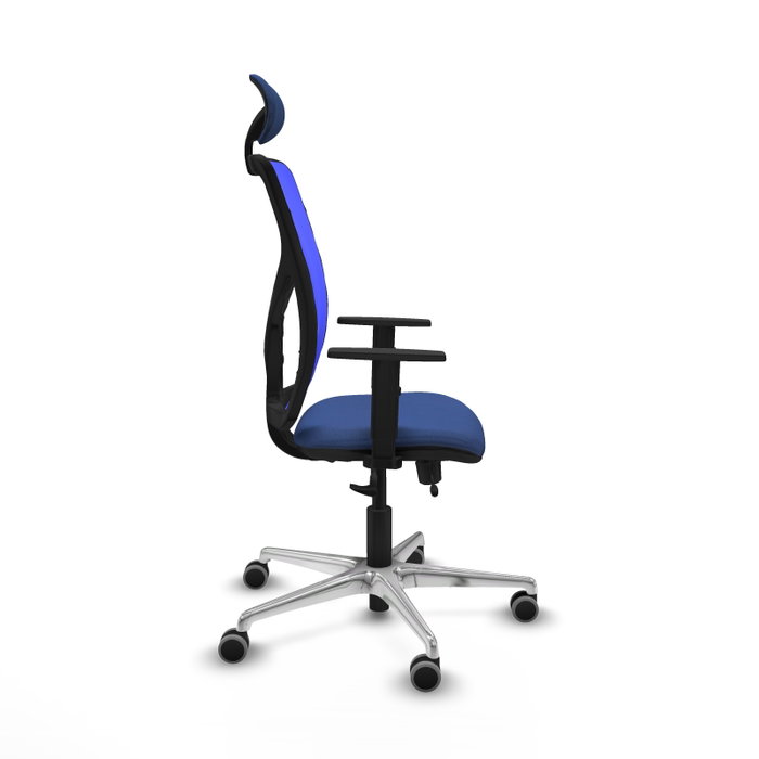 PIQUERAS Y CRESPO Silla de oficina Motilla Azul con mecanismo Sincro/Traslack