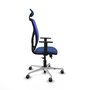 PIQUERAS Y CRESPO Silla de oficina Motilla Azul con mecanismo Sincro/Traslack