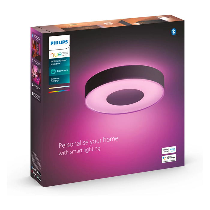 Philips Xamento Luz de techo inteligente White & Color Ambiance Negro 2100lm 929003526301