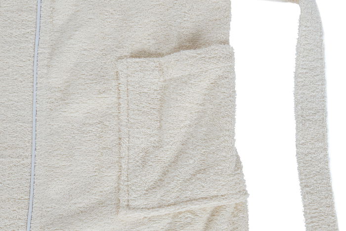 DKD Home Decor Albornoz Básico Crema 1 x 123 x 68 cm Algodón Set de 2