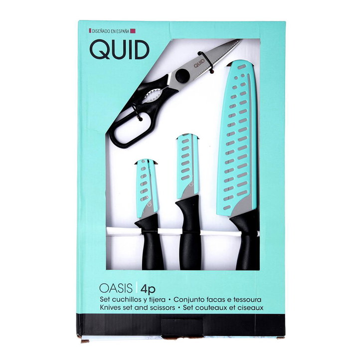 Set Cuchillos con Funda y Tijera Oasis Quid Set Cuchillos con Funda y Tijera Oasis Quid