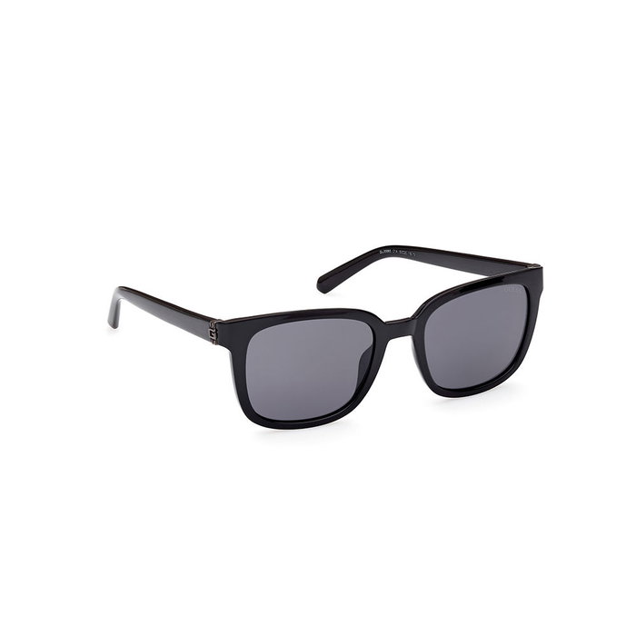 Guess Gafas GU00065 01A Gafas de Sol Hombre Forma Cuadrada Negro Mate Cristal Humo 53 mm Patilla 150 mm