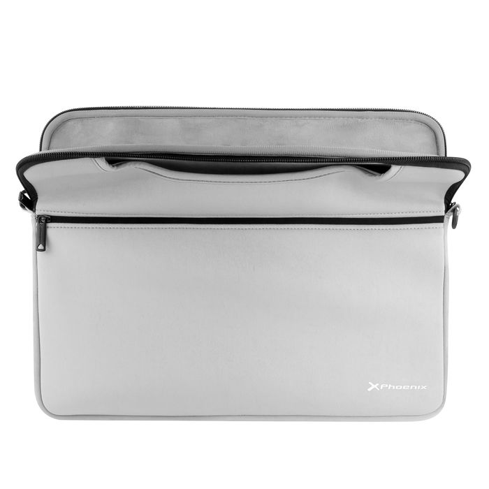 Phoenix Technologies BASICSH14 Maletín para Portátil 14", Neopreno, Asas Ocultables, Gris