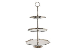 DKD Home Decor Centro de Mesa Tradicional Plateado Aluminio 28 x 47 x 28 cm