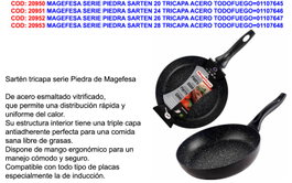 Magefesa Finstock Piedra Sartén 28 cm Todo Fuego