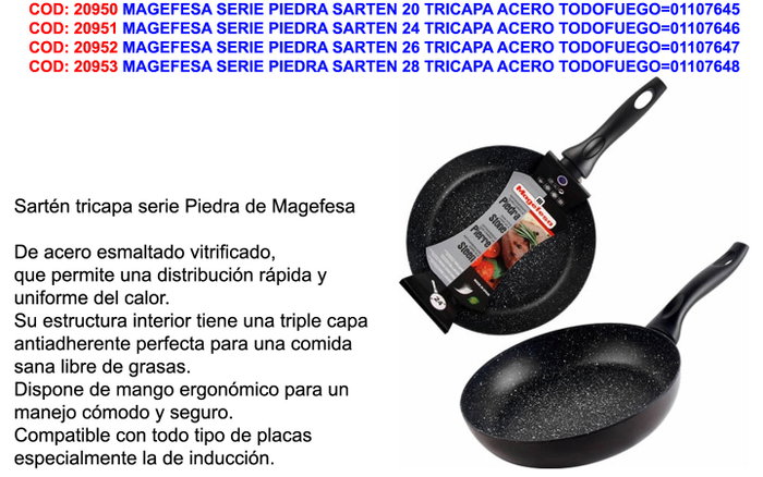 Magefesa Finstock Piedra Sartén 28 cm Todo Fuego Magefesa Finstock Piedra Sartén 28 cm Todo Fuego