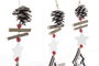 DKD Home Decor Decoración Colgante de Madera Surtida