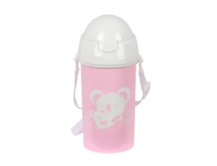 Safta Botella Koala de 500 ml con Apertura Automática y Pajita Safta Botella Koala de 500 ml con Apertura Automática y Pajita