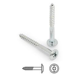 UCAFIX Tornillo Tirador Rosca Madera Cabeza Ancha Zincado Metrica M-4