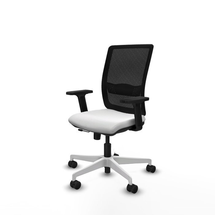 PIQUERAS Y CRESPO Silla de oficina Haches con mecanismo Sincro/Traslack Blanco y Negro PIQUERAS Y CRESPO Silla de oficina Haches con mecanismo Sincro/Traslack Blanco y Negro