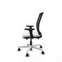 PIQUERAS Y CRESPO Silla de oficina Haches con mecanismo Sincro/Traslack Blanco y Negro