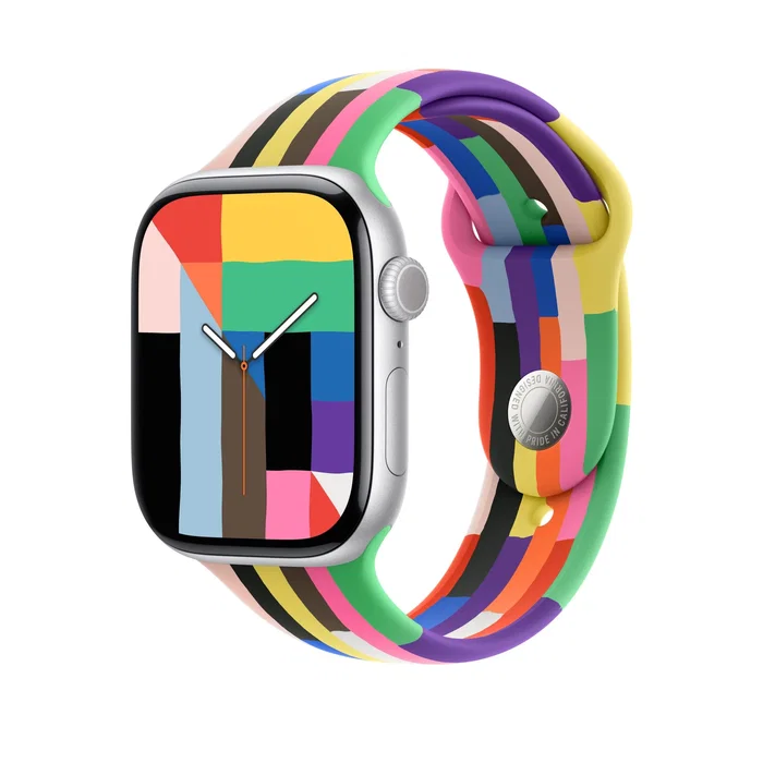 Apple MDWF4ZM/A - Grupo de Rock Sport Loop Multicolor para Apple Watch 44mm, 45mm, 46mm, 49mm - Correa Fluoroelastómero S/M (140-190mm)
