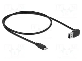 DeLOCK Cable USB 2.0 con conector USB-A angular y Micro-USB B, 0,5 m