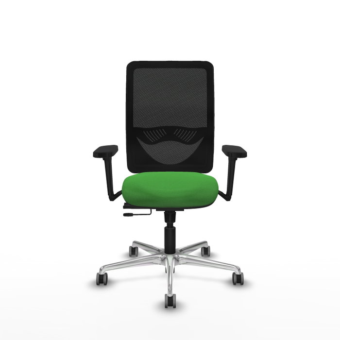 PIQUERAS Y CRESPO Silla de oficina Zulema con mecanismo Sincro/Traslack, Verde y Negro