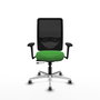 PIQUERAS Y CRESPO Silla de oficina Zulema con mecanismo Sincro/Traslack, Verde y Negro