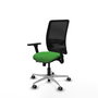 PIQUERAS Y CRESPO Silla de oficina Zulema con mecanismo Sincro/Traslack, Verde y Negro