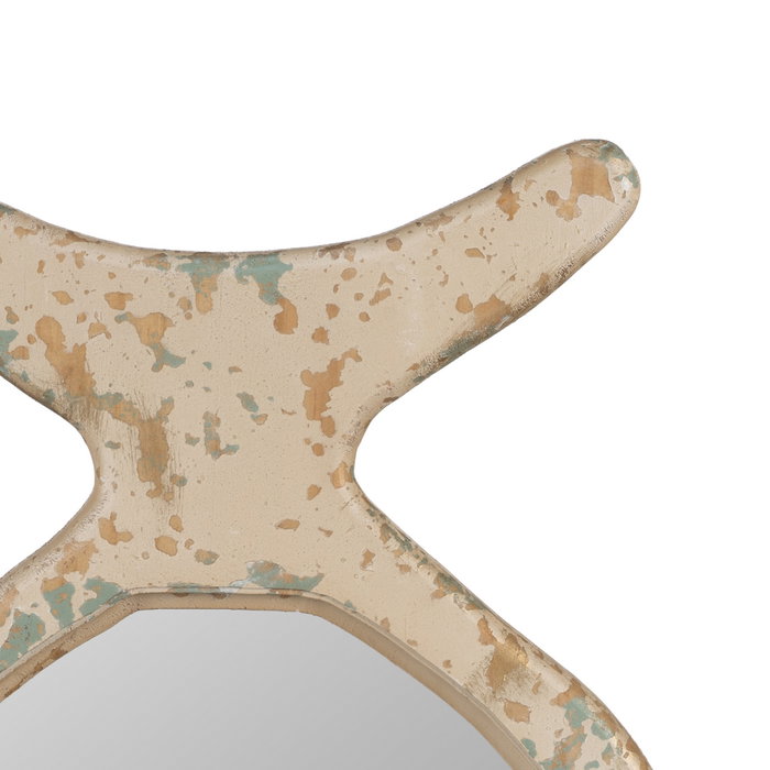 Espejo Pez Blanco Rozado Madera 26 X 2 X 39,50 cm