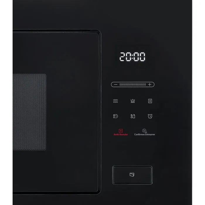 Continental Edison CEMO26GEFB Microondas de Empotrar 26L Negro 1450W Base Plana Sin Plato Giratorio 59.5x36.9x38.2cm