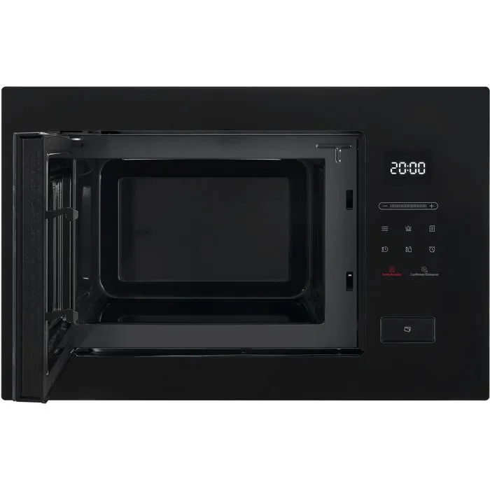 Continental Edison CEMO26GEFB Microondas de Empotrar 26L Negro 1450W Base Plana Sin Plato Giratorio 59.5x36.9x38.2cm