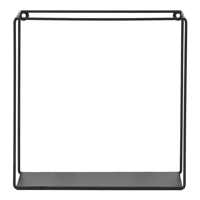Home Deco Factory Juego 3 Estantes Metal Cuadrado Black Forest Pared Grande 30x10 Mediano 25x10 Pequeño 20x10